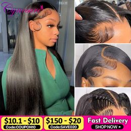 Synthetic Wigs Cynosure 13X413X6 HD Transparent Lace Front Human for Women Pre Plucked Remy Brazilian Straight Frontal 230629