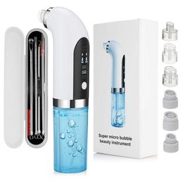 Face Care Devices Electric Small Bubble Blackhead Remover with Water Cycle Pore Vacuum Usb Charging Acne Extractor Tools Kit Facial Cleaner 230630