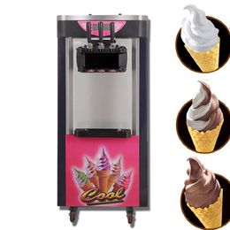 LINBOSS Commercial Soft Serve Ice Cream Machine Automatic Yoghourt Sweet Cone Vending Stainless Steel