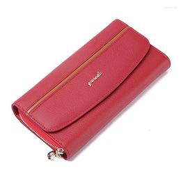 Wallets For Women High Quality Genuine Leather Long Money Card Holder Clutch Bag Fashion Designer Luxury Ladies Coin Purse