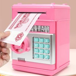 Boxes Electronic Piggy Bank Safe Box Money Boxes for Children Digital Coins Cash Saving Safe Deposit Mini Atm Hine Kid Xmas Gifts