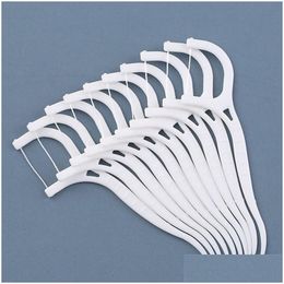 Other Household Cleaning Tools Accessories 100Pcs Dental Floss Flosser Picks Sticks For Adts And Kids With Dentals Pick Drop Deliv Dh7Xi