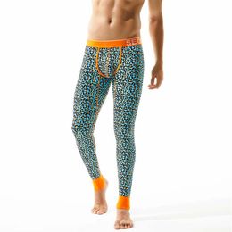 Fashion 2020 New Autumn And Winter Leopard Men Long Johns Thermal Underwear Cotton Mens Warm Thermal Underwear Long John252U