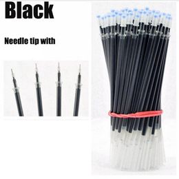 Pens 100 pcs/pack 0.38mm Pen Refills Blue/Black/Red Ink School Office Home Writing Supplies Replace Refill Stationery gel pen Refills