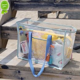 New Children Sand Away Protable Transparent Bag Kids Toys Storage Bags Swimming Large Beach Bag for Towels Women Cosmetic Makeup Bag