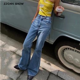 Women's Jeans 2023 Autumn Winter Vintage High Waist Flare Floor Length Women Boyfriend Stretch Denim Pants Street Long Trousers