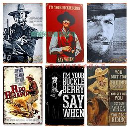 Films Unidwod Clint Eastwood Classic Cowboy 8 X 12 Inches Vintage Metal Tin Sign for Home Bar Pub Garage Decor Gifts