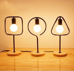 Table Lamps Nordic Simple Desk Lamp Creative Living Room Bedroom Study Decoration Individual Lighting Geometric