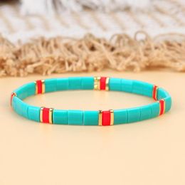Charm Bracelets C.QUAN CHI TILA Beads Stretch For Women Handmade Fashion Colourful Wrap Friendship Girls Jewellery