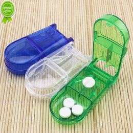 New Medicine Pill Cutter Medicine Box Medicine Tablet Cutter Splitter Portable Compartment Pill Storage Box Health Care Pills Case