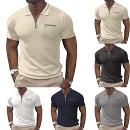 Men's T Shirts Fashion Trend Zipper Pocket Sports Top Shirt Fall Tees For Men Mens Nightshirt Bulk