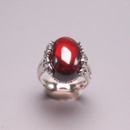 Cluster Rings Pure 925 Sterling Silver Ring The Widest 17mm Garnet Lace