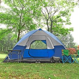 2023 Outdoor Supplies 4-5 Person Us Beach Thickened Double Layer Waterproof Home bivouac tents for Camping large garden Tent big