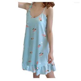 Women's Sleepwear Gags For Women Submissive Home Suspender Sexy Lady Dress Nightdress Sleeveless Pyjamas I Love Daddy Lingerie