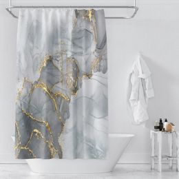 Shower Curtains Marble Shower Curtain For Bathroom Luxury Bath Curtains Waterproof Fabric With Hooks Modern Bathroom Accessories 230629