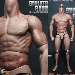 Action Toy Figures ZCtoys S001 1/6 Male Muscle Body with Neck 12 inch Super Flexible Soldier Action Figure Fit 1 6 Head Sculpt In Stock 230629