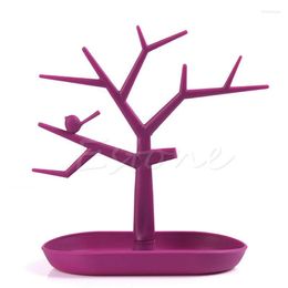 Jewellery Pouches Plastic Tree-Shaped Earrings Holder Display Stand Necklace Show Bracket Earring Organiser Supplies