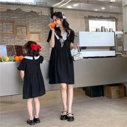 2023 Same Mom Daughter Dresses Parent-Child Matching Summer Dress Women Clothing Girl Clothes Korea Mommy And Me Matching Robe L230522