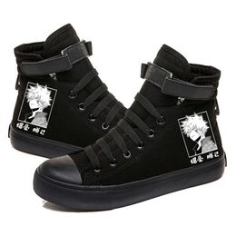 Boots My Hero Academia Bakugou Katsuki Printed High Top Canvas Shoes Cosy Sneakers