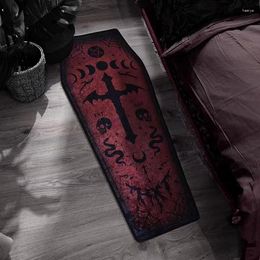 Carpets Bloody Mary Carpet Dark Gothic Coffin Floor Mat Five-star Vampire Witch Style Decoration Door Entrance Bedroom