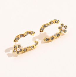 20styles Hot Women 18K Gold Plated Charm Stud Earrings Never Fade Stainless Steel Earring Multicolour Geometry Heart Ear Loop Womens Wedding Jewelry Gift