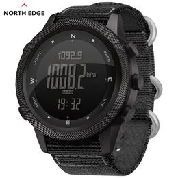 Other Watches NORTH EDGE Digital Watch Military Army Stopwatch Altimeter Barometer Compass Stainless Steel Sports Running Swimming 230625