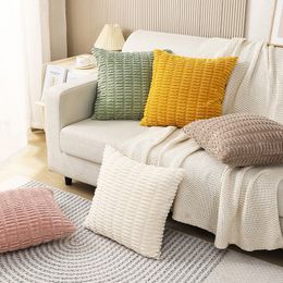 New Design Corduroy Pillow Case Nordic Solid Color Simple Rectangle Cushion Home Sofa Decoration Pillow Cover