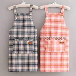 Kitchen Apron Pure Cotton Breathable Apron Kitchen Household Cute Thin Waist Apron Ladies Oil Proof Cooking Work Clothes x0630