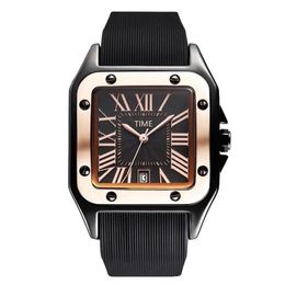 Men Luxury New Quartz watch Stainless Steel case Business Fashion ladies women High quality Mens Watches Sports Wristwatch square 296f