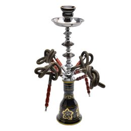 DHL free 4 Hose Hookah complete Hookah Accessories Narguile Glass Vase traditional shisha Hookah sets