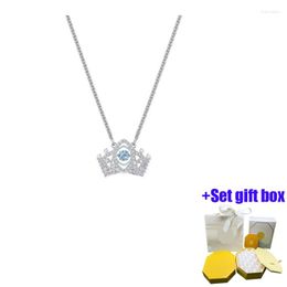 Chains Fashionable And Charming Crown Set Diamond Collar Chain Jewelry Necklace Suitable For Beautiful Women