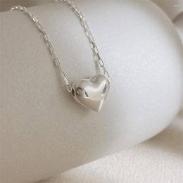 Chains 925 Sterling Silver Necklace Women Heart-shaped Fashion Jewellery Ins Pendant Clavicle Chain Wholesale