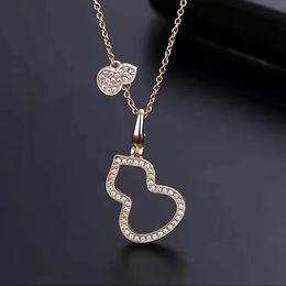 free shipping gold chain gourd pendant necklace desinger necklace for women 925 sterling silver luxury personality Jewellery high fashion choker for gorls gift