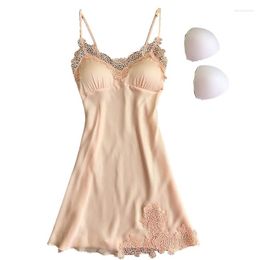 Women's Sleepwear Sexy Female Lace Dress Clothing Nightwear Silk Nightgown Suspender Ladies Pijamas Backless Novelty Clothes Suits
