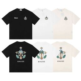 2024men's T-Shirts Meichao Rhude Kurzärmel-Kollektion Micro Label Island Kokos