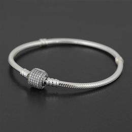 Authentic 925 Sterling Silver bracelet Bangle with LOGO Engraved for European Charms and Bead 10pcs lot You can Mixed size sh2371