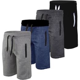 Men's Shorts Men Patchwork Pants Summer Male Pocket Zipper Drawstring Trousers Casual Sport Gym Slacks