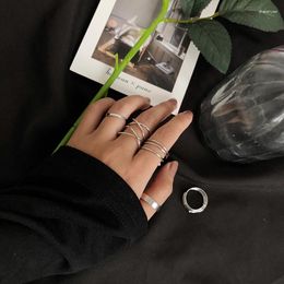 Cluster Rings Four-Piece Fashion Cool Ring Female Immortal Normcore Style Set Index Finger Joint