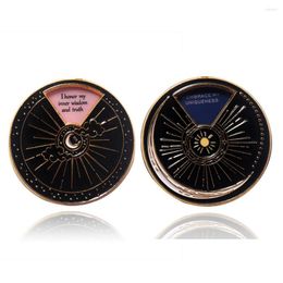 Brooches Bold Affirmations Interactive Spinner Enamel Pin Multicolor Metal Swim Badge Women's Lapel Backpack Jewellery Gift Decoration