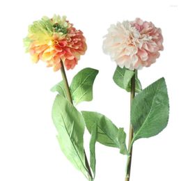 Decorative Flowers 72cm Dahlia Artificical Flower Rose Branch Home Table Vase Decor Wedding Supplies Floral Arrangement Ornaments Christmas'