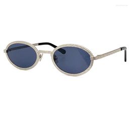 Sunglasses Retro Round Women Alloy Frame With Gradient UV400 Lens Shades Vintage Classic Men Glasses