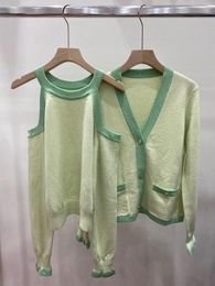 Women's Sweaters V-neck Mid Length Cardigan Off Shoulder Long Sleeve Fleece Knit Top