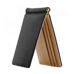 Wallets Unisex Ultra-Thin Magic Money Clip Faux Leather Card Holder Bifold Mini Wallet