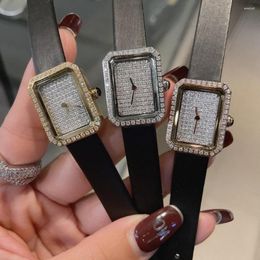 Wristwatches Brand Things For Women Elegant Woman Watch Luxury Women's Quartz Gift Female Full Diamond Design Watches
