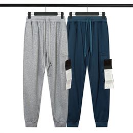 24SS ISLAND Spring Men Cotton Pants Basic Compass Badge Embroidered Tooling Pocket STONE Casual Sweatpants High Quality Oversized Hip Hop Pants