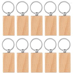 Keychains 350Pcs Blank Wooden Keychain Diy Key Tag Anti-Lost Wood Accessories Gift