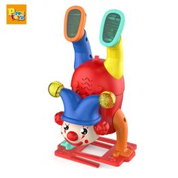 Other Toys Handstand Clown Toy Crazy Circus Colourful Cartoon Electric Dancing Doll Action Figures For Children Birthday Present 230928