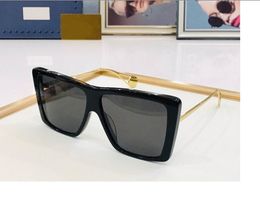 2023 unisex high quality fashion sunglasses black midth plank gold metal fullframe grey square glasses available with box