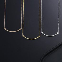 necklace designer jewellery necklaces womens luxury smile chain for women 925 silver gold Pendants Fashion Classic Engagement Jewe269m