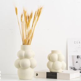 Vases Nordic Flower Bud Ceramic Vase Creative Arrangement High-end Art Decoration Indoor Light Luxury Soft
